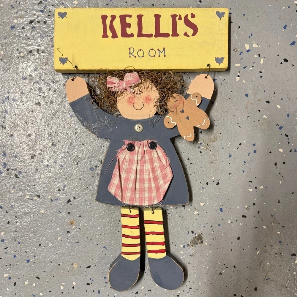 Hand Painted Kelli’s Room Wooden Door Sign